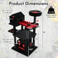 thumbnail image 3 of Demi Bonn 49" Gothic Cat Tree Tower with Coffin Bed, Cat Tree House with Scratching Post and Cat Condo, for Small Medium Cats, Black, 3 of 8