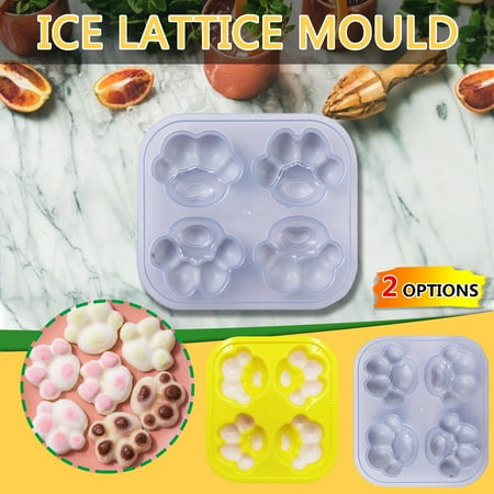 

Tanwpn Cat Paw Shape Ice Cream Mould Silicone Ice Cream Mold Reusable Tray Mold