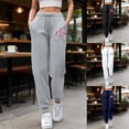 thumbnail image 5 of WERYOUNG Women's Work Pants Bow Print Sweatpants Elastic Waist Casual Joggers Workout Athletic Pants Comfortable Fit Trousers, 5 of 5
