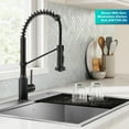 thumbnail image 4 of KRAUS Bolden Commercial Style 2-Function Single Handle Pull Down Kitchen Faucet in Matte Black / Black Stainless, 4 of 8