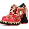 thumbnail image 6 of Irregular Choice Tazmanian Women's Lace Up Block Heel Sequin Shoes In Red Size 11, 6 of 6