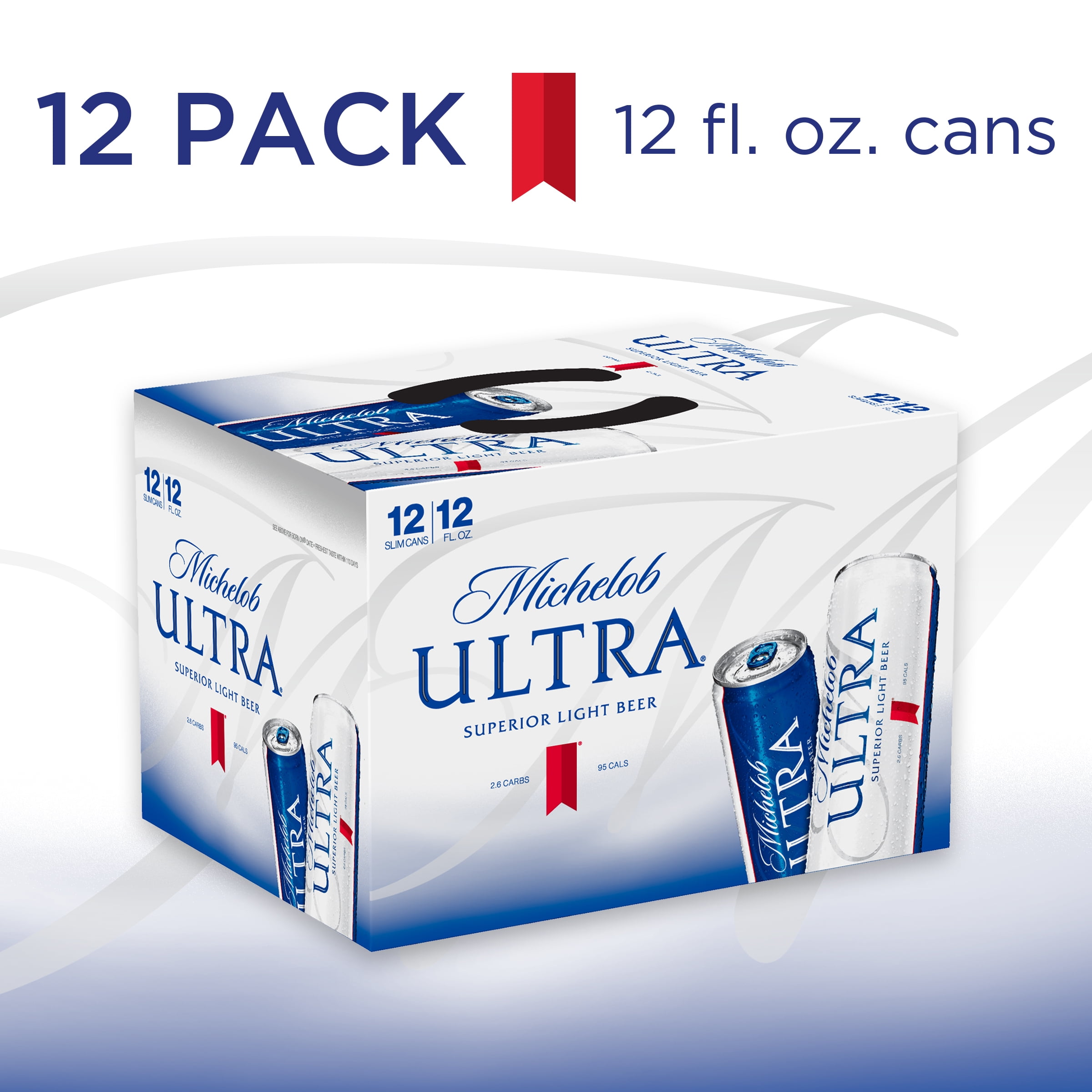 Michelob ULTRA Light Beer, 12 Pack Beer, 12 FL OZ Cans, 4.2% ABV