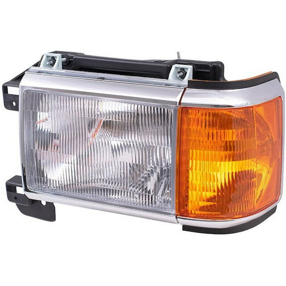 Left Headlight Assembly - Compatible with 1987 - 1991 Ford F-250 1988 1989 1990