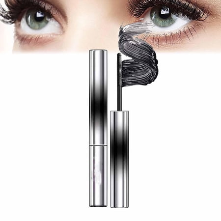 Blauza Iron Wand Mascara, Curling Iron Mascara Waterproof, 3d Curling Eyelash Iron Mascara, Natural Iron Wand Mascara Waterproof Long Lasting (Black)