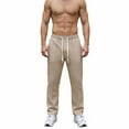 thumbnail image 3 of RongHuan Sweatpants for Men Casual Straight Leg Pant Breathable Regular Fit Workout Pants with Drawstring, 3 of 9