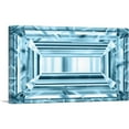 thumbnail image 1 of ARTCANVAS Baby Blue Emerald Cut Diamond Jewel Canvas Art Print - Size: 26" x 18" (1.50" Deep), 1 of 9