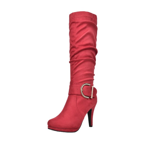 dream pairs women's knee high high heel winter fashion boots