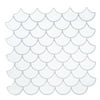 Simplify Peel & Stick Wall Tile 4 Pack in Scallop White Epoxi