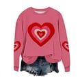 thumbnail image 2 of Plus Size Sweatshirts for Womens Valentine's Love Heart Printed Shirts Long Sleeve Round Neck Blouses Valentine's Day Sweater Pullover Tops, 2 of 5