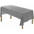 thumbnail image 1 of Plastic Tablecloths for Rectangle Tables - Premium Heavy-Duty Disposable Plastic Table Cover for Birthday - Easy to Clean 54x108 Black and White Check, 1 of 4