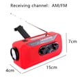 thumbnail image 2 of Radiot de manivela de emergencia, AM/FM/radio meteorológica portátil, cargador de teléfono con banco de energía, radio para acampar en interiores y exteriores, rojo, 2 of 5