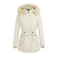 thumbnail image 2 of VEKDONE Womens Parka Coat Winter Thicken Puffer Jacket with Faux Fur Hood Long Sleeve Zip Up Detachable Hooded Jackets Thermal Outerwear with Pockets, 2 of 4
