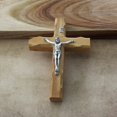 thumbnail image 3 of Crucifijo de Madera de Olivo Holyland Crafted Art 4.5' Hecho a mano en Jerusalén, 3 of 3