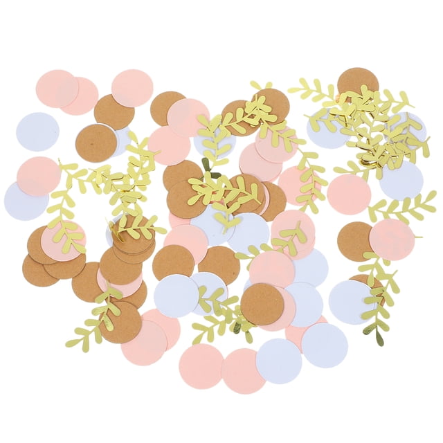 1 Set Round Dots Leaf Confetti Wedding Party Confetti Balloon Filling Confetti Decor