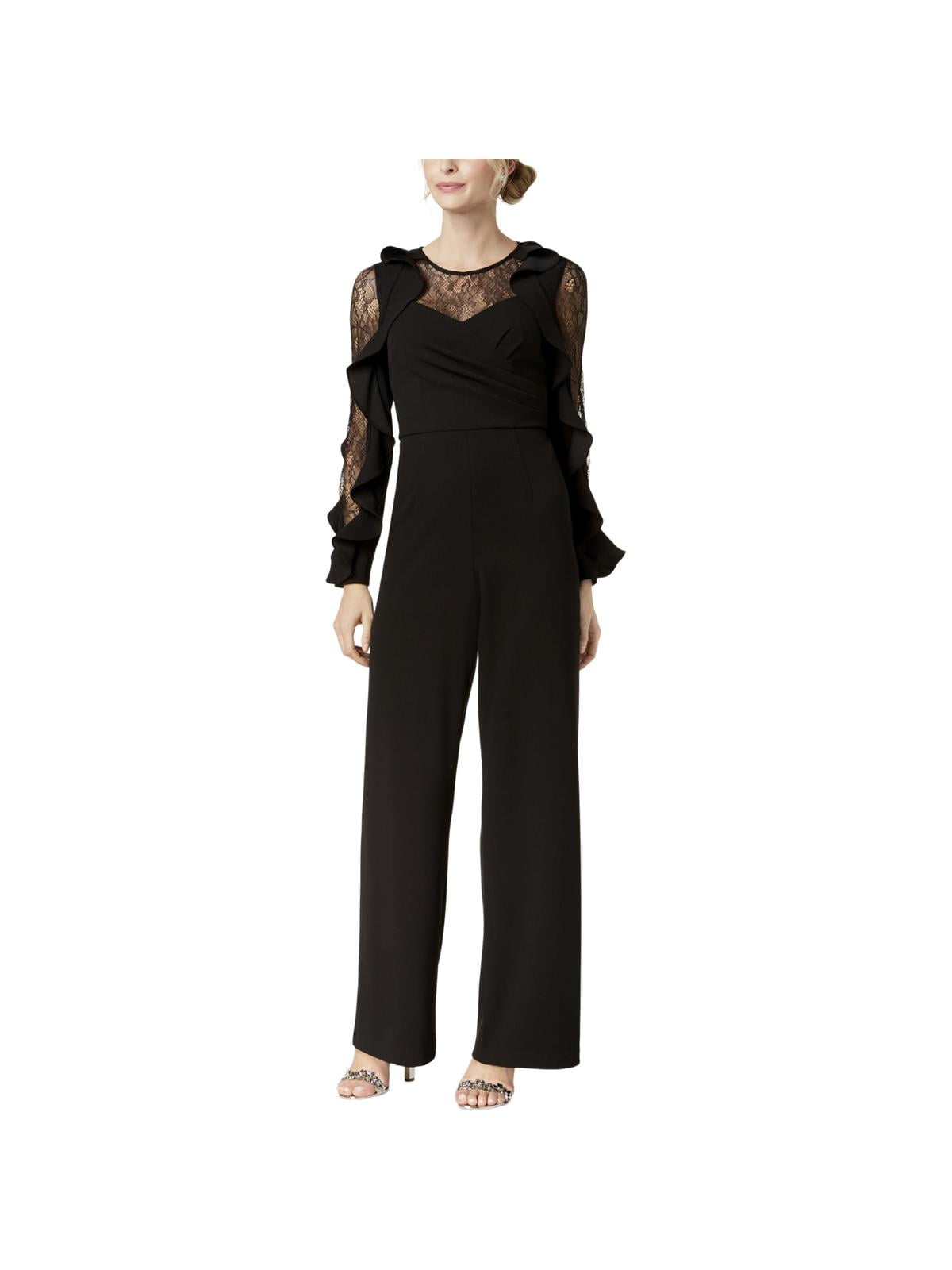 adrianna papell ruffle sleeve jumpsuit