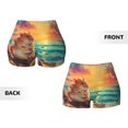 thumbnail image 5 of Yiaed Island Beach Guinea Pig Print Women's Athletic Shorts Running Shorts Sporty Short High Waisted Elastic Workout Shorts for Yoga Gym Running & Sports -Small, 5 of 7