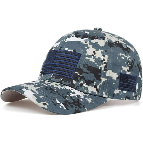 USA American Flag Embroidered Hat, Adjustable Washed Distressed Baseball Cap for Men Women