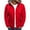 Red, variant on Quinlirra Fleece Drawstring Zipper Pocket Men's Solid Color Hooded Jacket Cotton Padded Jacket Fashion Cotton Padded Jacket Men's Warm Cotton Padded Jacket