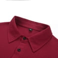 thumbnail image 3 of Jalioing Men's Golf Shirt Business Fashion Long Sleeve Collared Tops Casual Dressy Solid Color Texture T Shirt, 3 of 8