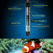 50W/100W/300W Adjustable Aquarium Heater, Submersible Glass Water Heater for 5 70 Gallon Fish Tank