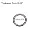 thumbnail image 2 of Metal O Anillos, 15uds 20mm(0,79") ID 3mm Grosor Multiuso Sin-Soldar O-Anillo Hebilla para Artesanía Cinturón Monedero Bolso Fabricación Herraje, Oscuro Gris, 2 of 6