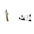 thumbnail image 1 of Estatua vintage de mujer tribal con forma de panda, adorno de mesa, figura decorativa moderna y adorable para escritorio, armario, dormitorio, sala de, 1 of 8