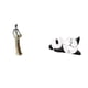 thumbnail image 1 of Estatua vintage de mujer tribal con forma de panda, adorno de mesa, figura decorativa moderna y adorable para escritorio, armario, dormitorio, sala de, 1 of 8