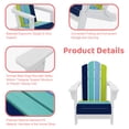 thumbnail image 2 of FUNDAZE HDPE Adirondack Outdoor Chair, Foldable & Weather-Resistant Patio Chair for Garden Lawn Deck,Blue-to-Green Gradient, 2 of 7