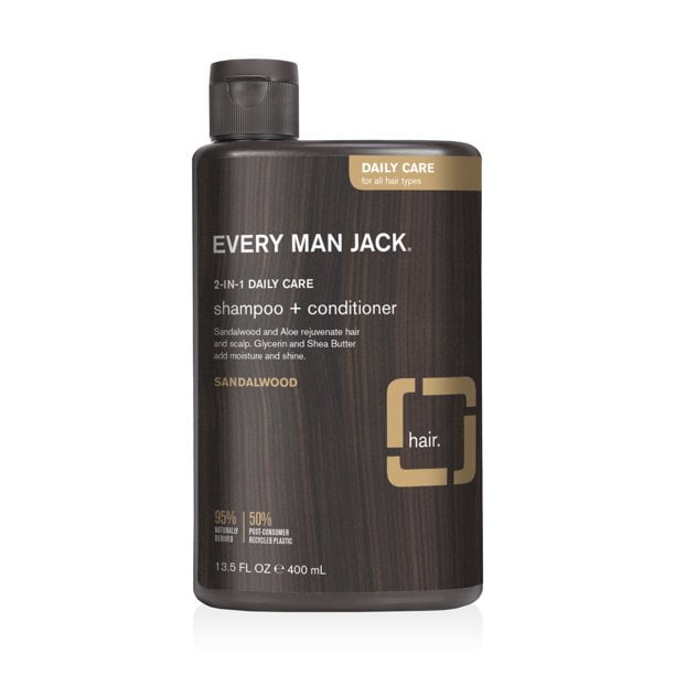 EVERY MAN JACK, SHAMP,DAILY,SANDALWOOD 13.5 FZ