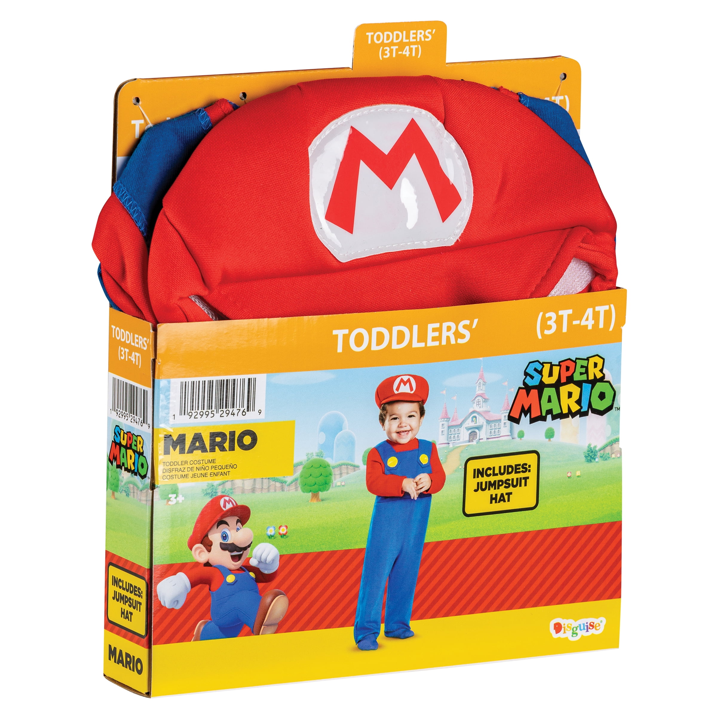 Nintendo Super Mario Bros. Mario Halloween Costume for Children, Toddlers Size 3T-4T, by Disguise