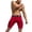 Red, variant on AJGRHE Men's Summer High Waist Tight Elastic Gym Pants Basketball Leggings for Athletic Performance BU2 M