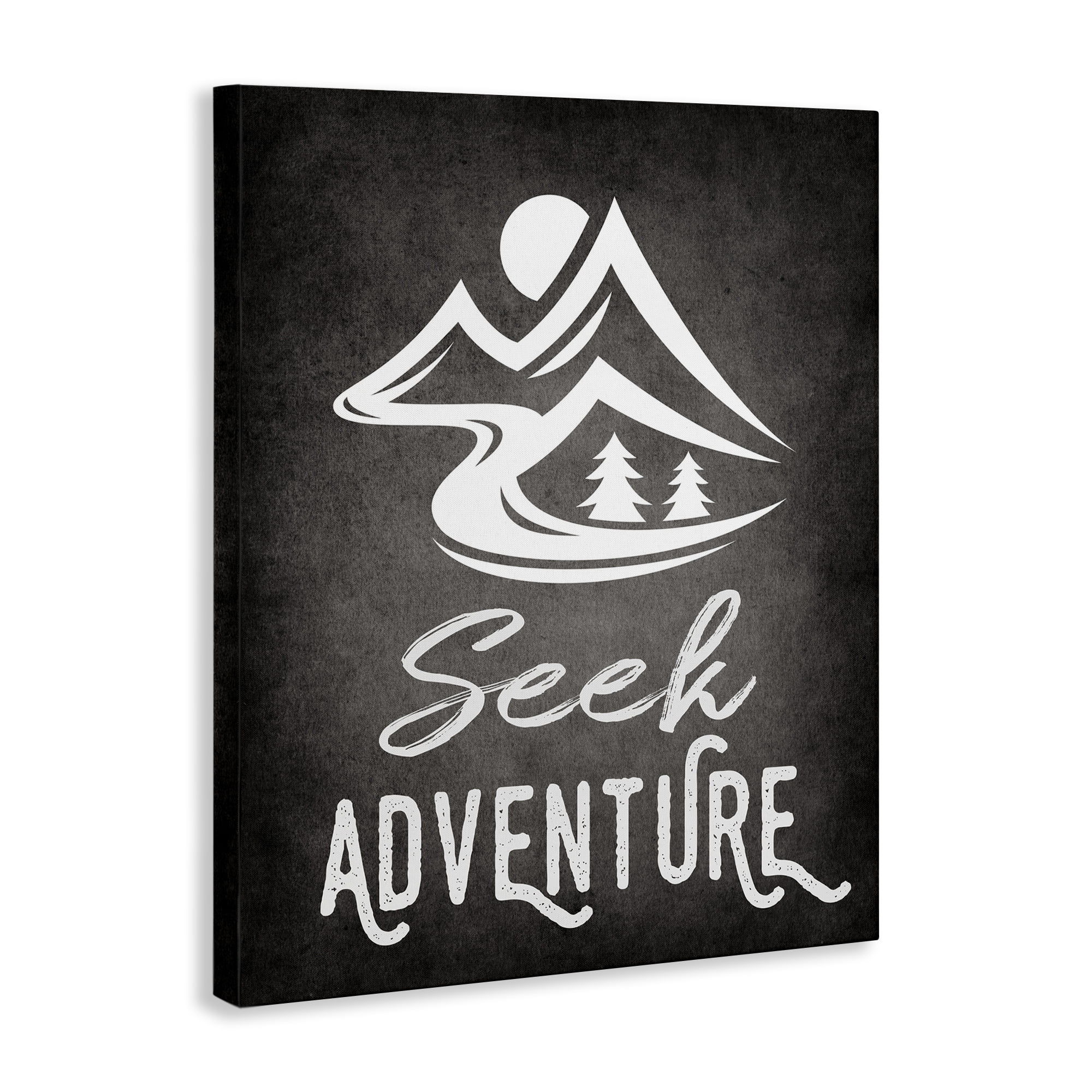 Stupell Industries Seek Adventure Phrase Typography Painting Gallery Wrapped Canvas Art Print Wall Art, 36 x 48