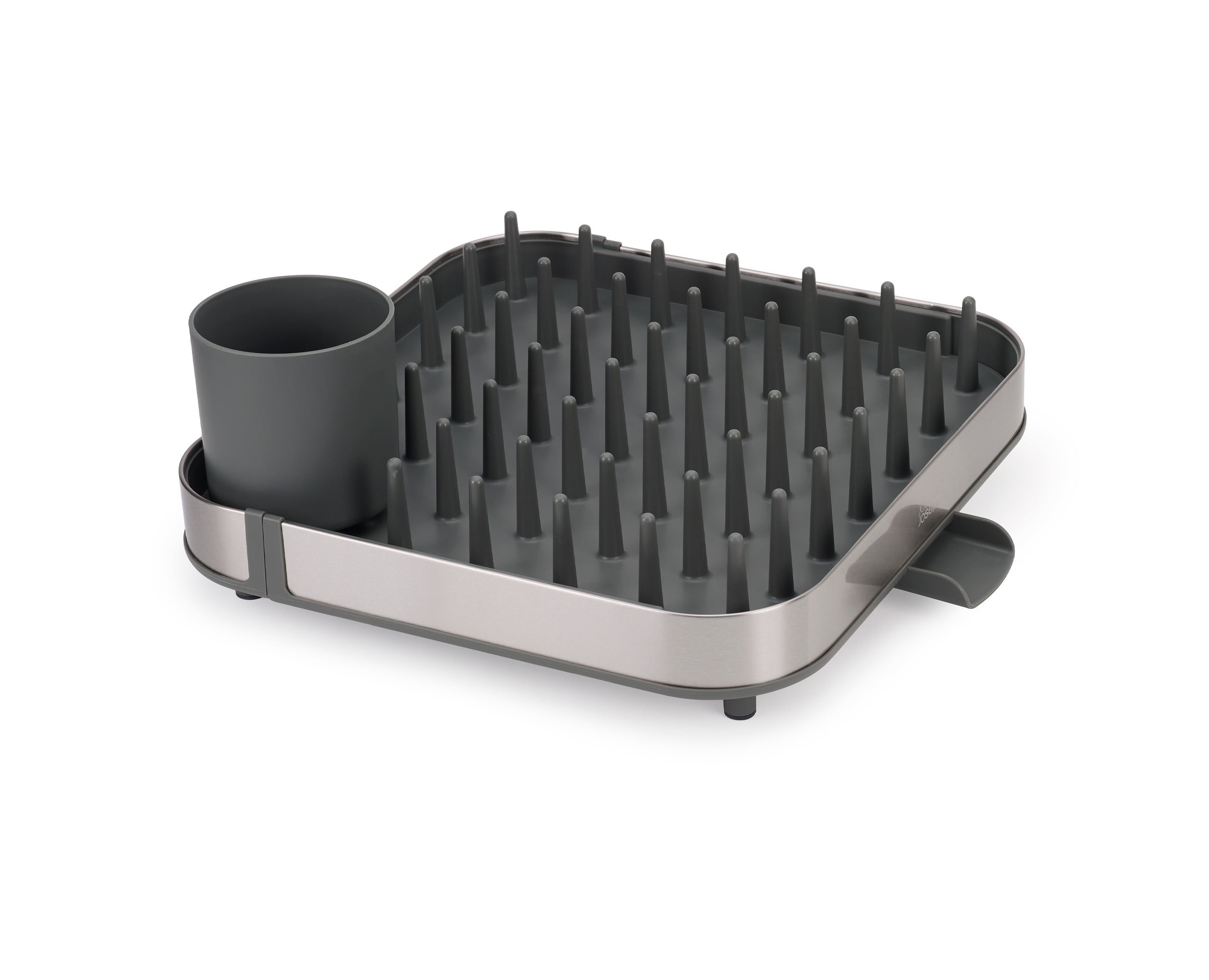 Joseph Joseph Duo Stainless Steel Expandable Dish Drying Rack with Removable Cutlery Drainer – Adjustable Dish Rack for Kitchen Countertop, Rust-Resistant, Space-Saving