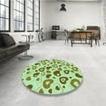 thumbnail image 4 of Ahgly Company Tapis d'Intérieur Lavables en Machine, Ronds, Transitionnels, Vert Pâle, 7' Ronds, 4 of 7
