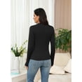 thumbnail image 3 of Ekouaer Womens Thermal Long Sleeve Crewneck Top Soft Waffle Knit Base Layer, Everyday Comfort Thermal Shirt, 3 of 8