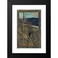 thumbnail image 2 of Akseli Gallen-Kallela 13x18 Black Modern Framed Museum Art Print Titled - The Great Black Woodpecker (1893), 2 of 5