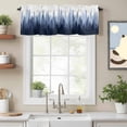 thumbnail image 2 of Navy Blue Ombre Kitchen Curtain Valances for Windows Farmhouse Short Curtains, Primeval Forest Modern Abstract Art Aesthetics Rod Pocket Valance Curtain for Bedroom Cafe Living Room 54"x18", 2 of 8