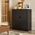 thumbnail image 4 of BESFUR Metal Storage Cabinet with Doors and Shelves, for Home, Office, Garage - Black, 4 of 9