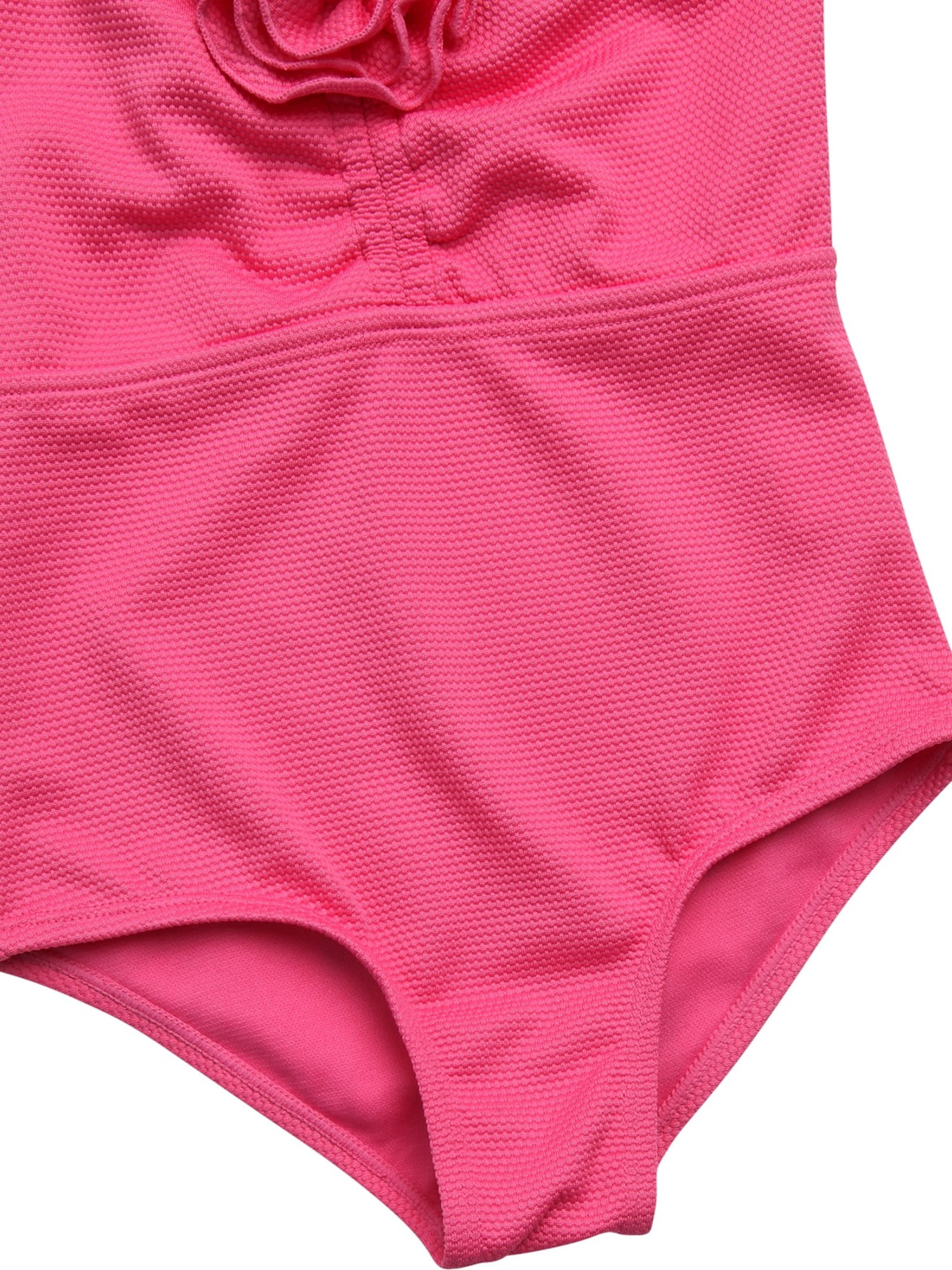 Jessica Simpson Girls' One-piece Ruched Rosette Swimsuit