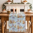 thumbnail image 2 of Table Runner 70 Inches Long for Kitchen Dining, Blue Bunny Easter Dresser Scarf Farmhouse, Dining Table Decorations for Wedding/Parties, Colorful Eggs Rabbits Pastoral 13 x 70 In, 2 of 8