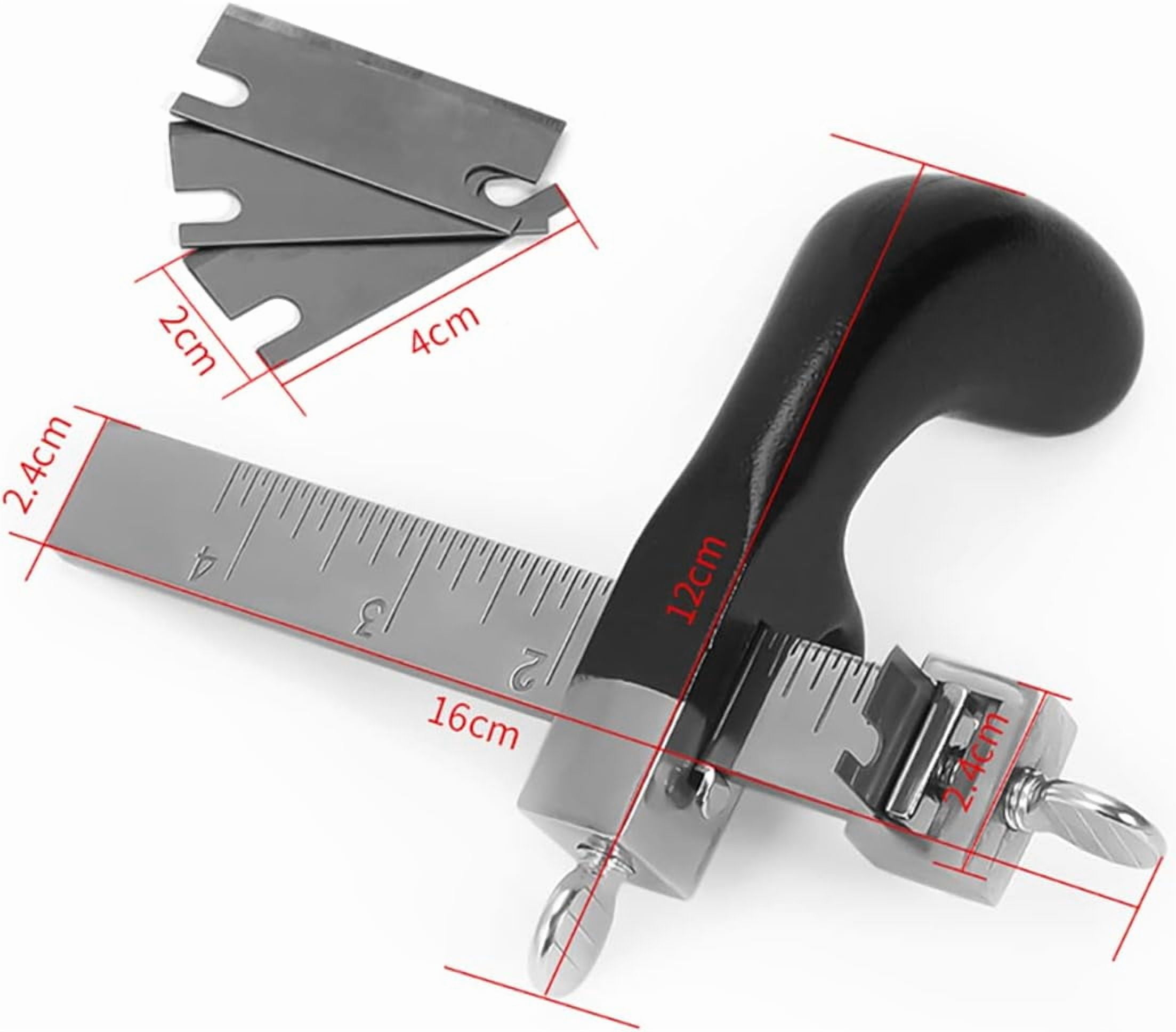 ABPETE Strap Cutter Leather Tools Sharp Leather Strap String Belt Cutter Adjustable DIY Hand Cutting Tool with 2 Blades Craft Leather Cutter Tools for Bag Straps Leathercraft Accessories