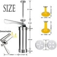 thumbnail image 2 of Cookie Press Maker Kit, Spritz Cookie Maker Machine For Baking, For DIY Biscuit Maker and Decoration with 20 Cookie Discs and 4 Piping Tips (Stainless Steel), 2 of 7