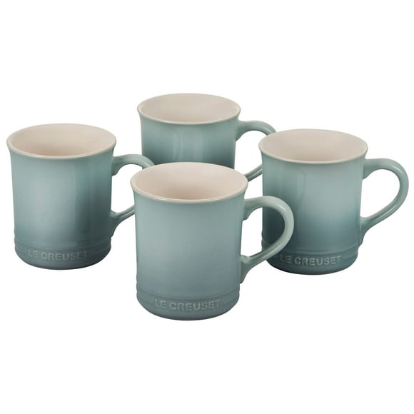 Juego de tazas Le Creuset, gres, sal marina, 414 ml (14 oz), 4 unidades