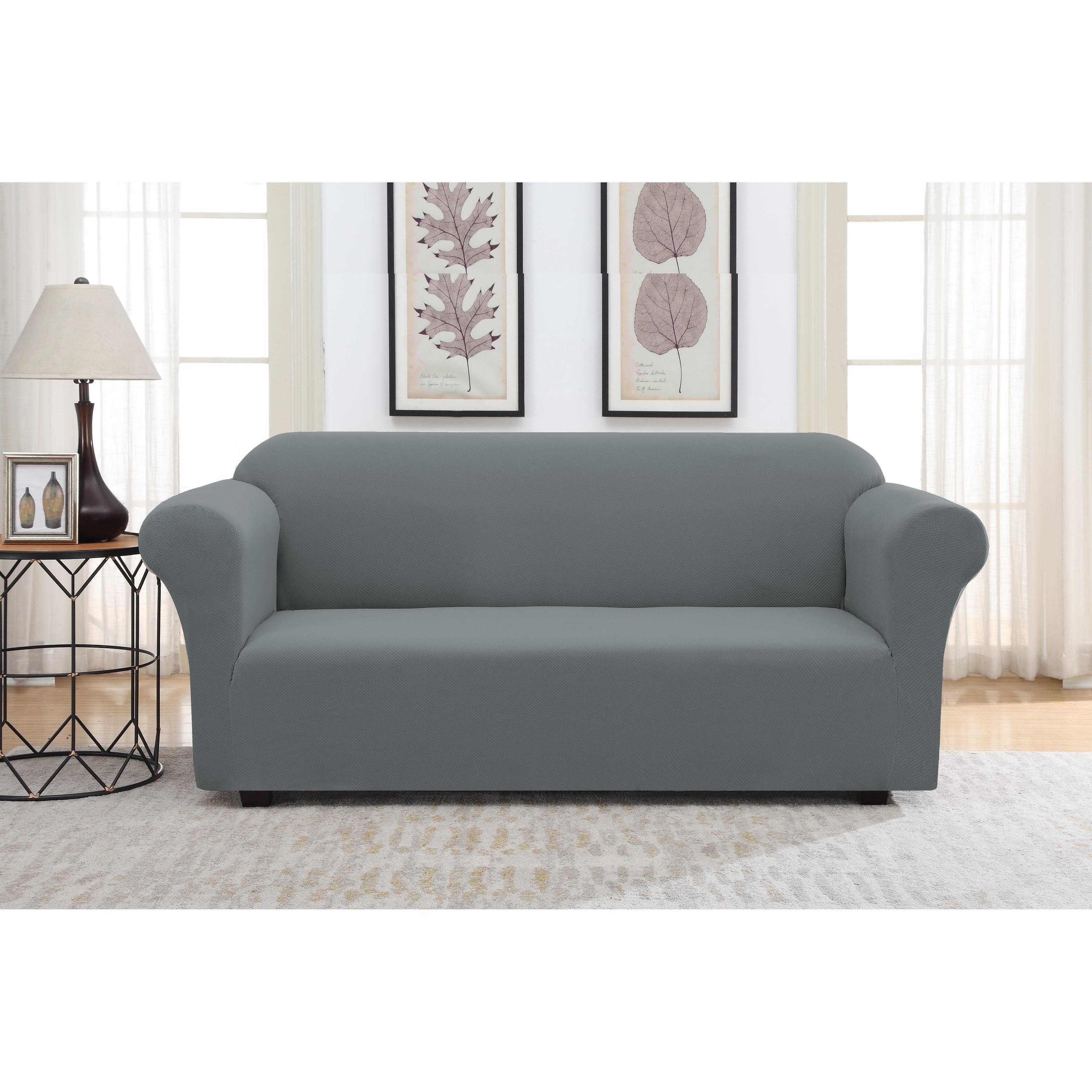Harper Lane Solid Pique Slipcover for Sofa