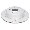 thumbnail image 3 of TRQ Rotor & Brake Pad Posi Ceramic Performance Drilled Slotted Rear Kit, 3 of 4