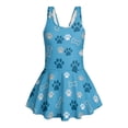 thumbnail image 6 of DISNIMO Dog Paw Bone Printed Girls Swimsuit One Piece Swim Dress Sleeveless U Neck Bathing Suit Skirted Quick Dry Swimwear for Summer Beach Vacation, 6 of 8