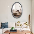 thumbnail image 3 of CHLOE's Reflection Contemporary-Style Silver Finish Oval Wall Mirror 34" Tall, 3 of 4