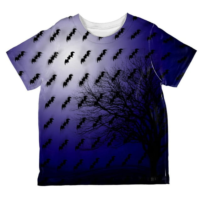Halloween Bats in the Full Moon Light All Over Toddler T Shirt