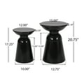 thumbnail image 6 of Aston Metal Outdoor Side Tables, Set of 2, Black, 6 of 7