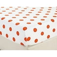 thumbnail image 2 of Chezmoi Collection 3-Piece Kids/Teens Sports Microfiber Sheet Set White Orange Basketball, Twin Size, 2 of 4